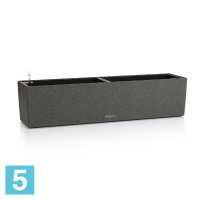 Кашпо с автополивом Lechuza Balconera Stone, черное графит 79-l, 19-w, 19-h