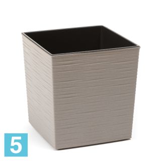 Кашпо с автополивом Lamela Juka eco Dluto, серое 25-l, 25-w, 26-h