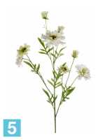 Искусственный цветок для декора Гелениум ветка 85h белый