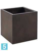 Кашпо Grigio, куб, ржавое жезо-бетон l-80 w-80 h-80 см в #REGION_NAME_DECLINE_PP#