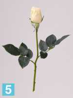 Искусственный цветок для декора роза Sensitive Botanic "Джой" 68h см светло-желтая (бутон)