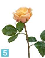 Искусственный цветок для декора Роза Флорибунда Мидл крем-персик д-8 см TREEZ Collection в #REGION_NAME_DECLINE_PP#