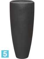 Кашпо Polystone plain partner, дымчатое, со вставкой d-37 h-90 см