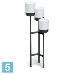 Кашпо на металлической подставке Prosperplast Bloomie Stand, белое 42-l, 39,5-w, 125-h