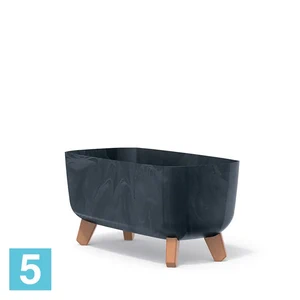 Кашпо Prosperplast GRACIA Case Beton Effect, антрацит 39-l, 19,5-w, 18,7-h