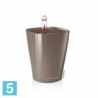 Кашпо с автополивом Lechuza Mini Deltini, серо-коричневое 10-l, 10-w, 13-h
