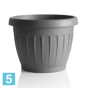 Кашпо BAMA Terra, серое 25-d, 18,5-h