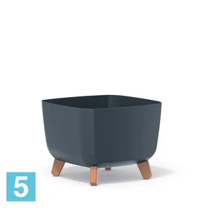 Кашпо Prosperplast GRACIA Square, антрацит 29-l, 29-w, 22-h