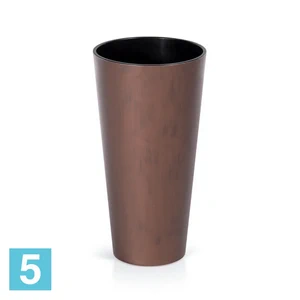 Кашпо Prosperplast Tubus Slim Corten, кортен сталь 25-d, 47,6-h