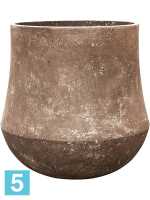 Кашпо Polystone coated plain darcy, каменное d-62 h-60 см