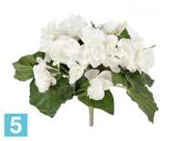 Искусственный цветок для декора Бегония куст белый TREEZ Collection