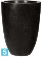 Кашпо Capi lux vase elegance low ii, черное d-36 h-47 см