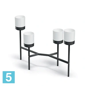 Кашпо на металлической подставке Prosperplast Bloomie Stand, белое 125-l, 55-w, 81,5-h