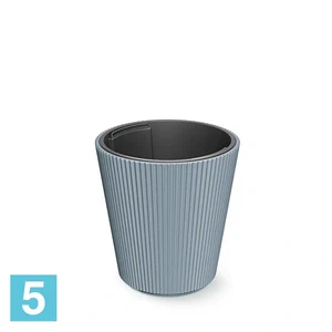 Кашпо Prosperplast MILLY конус, серое 29,9-d, 31,1-h