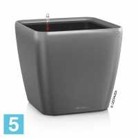 Кашпо с автополивом Lechuza Quadro, антрацит металлик 28-l, 28-w, 26-h