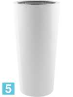 Кашпо Argento vase, блестящий белое d-36 h-68 см