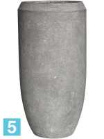 Кашпо Polystone coated plain coppa, сырое серое, со вставкой d-51 h-100 см в #REGION_NAME_DECLINE_PP#