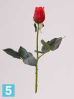 Искусственный цветок для декора Роза красная "Джой" Sensitive Botanic (бутон)