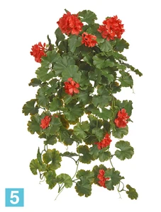 Искусственная Герань ампельная красная (UV-фильтр) TREEZ Collection 58h