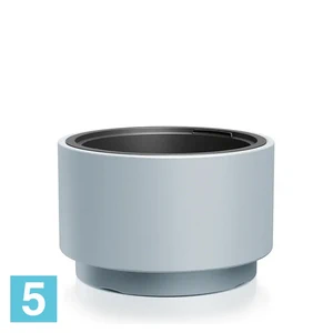 Кашпо Prosperplast HEOS низкий цилиндр, серое 46,8-d, 29,5-h