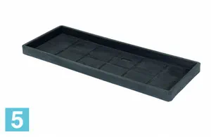Поддон Plastecnic NATURALIA, темно-серый 99,6-l, 38,8-w, 5,6-h