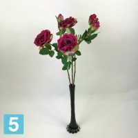 Искусственный букет из роз Роби 3 шт. 47h см Бургундия (бордовая)