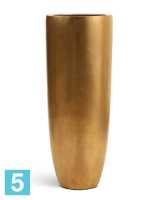 Кашпо TREEZ Effectory Metal Высокий конус Giant, сусальное золото 46-d, 120-h