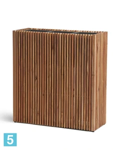 Кашпо TREEZ Effectory Timberline Высокий дивайдер, тёмное дерево 86-l, 33-w, 90-h