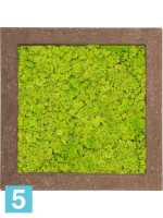 Картина из искусственного мха polystone rock 100% северный мох (весенний зеленый) l-70 w-70 h-5 см в Москве