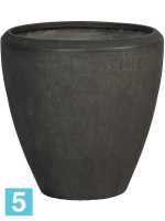 Кашпо Polystone plain couple, дымчатое d-65 h-65 см