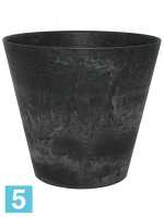 Кашпо Artstone claire pot, черное d-33 h-29 см