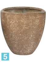 Кашпо Polystone plain couple, каменное d-80 h-80 см