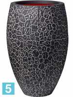 Кашпо Capi nature clay nl vase elegant deluxe, антрацит d-56 h-84 см
