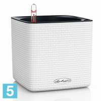 Кашпо с автополивом Lechuza Cube Color, белое 16-l, 16-w, 16-h