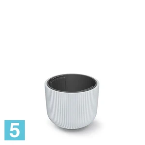 Кашпо Prosperplast MILLY круглое, белое 23,9-d, 19,7-h