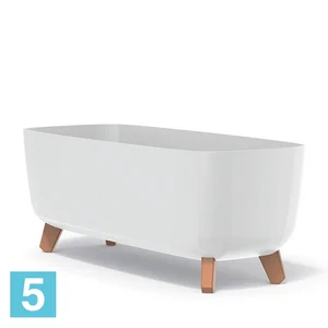 Кашпо Prosperplast GRACIA Case, белое 58-l, 24-w, 23,5-h