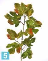 Искусственная ветка с листьями зеленая с золотом 90 см TREEZ Collection в #REGION_NAME_DECLINE_PP#