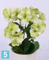 Искусственный цветок для декора Петуния 25h кремовая (куст 14 цветков) в #REGION_NAME_DECLINE_PP#