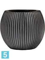 Кашпо Capi nature vase ball groove i, черное d-10 h-9 см в #REGION_NAME_DECLINE_PP#