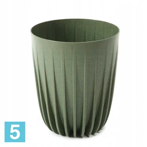 Кашпо Lamela Mira Eco Wood, зеленое 30-d, 35,6-h