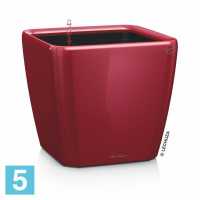 Кашпо с автополивом Lechuza Quadro, красное 43-l, 43-w, 40-h