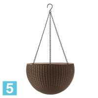 Кашпо Keter Rattan Hanging Sphere подвесное, коричневое 35-d, 22-h в #REGION_NAME_DECLINE_PP#