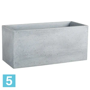 Кашпо Scheurich C-Cube Long, серый камень 60-l, 25-w, 26,5-h