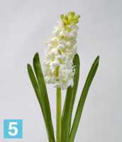 Искусственный цветок для декора Гиацинт белый 38 см TREEZ Collection в Москве