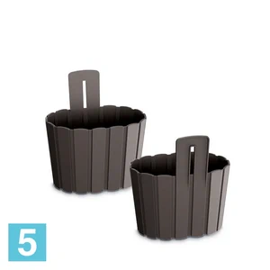 Кашпо Prosperplast Boardee Wall с креплением, коричневое 15-l, 19,4-w, 20,2-h