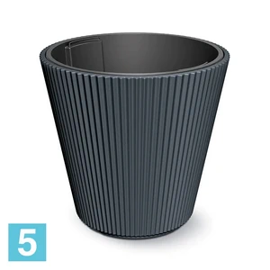 Кашпо Prosperplast MILLY конус, антрацит 46,7-d, 44,2-h
