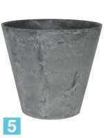 Кашпо Artstone claire pot, серое d-43 h-39 см