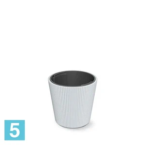Кашпо Prosperplast MILLY конус, белое 23,8-d, 22,7-h