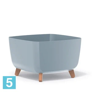Кашпо Prosperplast GRACIA Square, серое 39-l, 39-w, 27-h