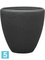 Кашпо Polystone plain couple, дымчатое, со вставкой d-40 h-40 см
